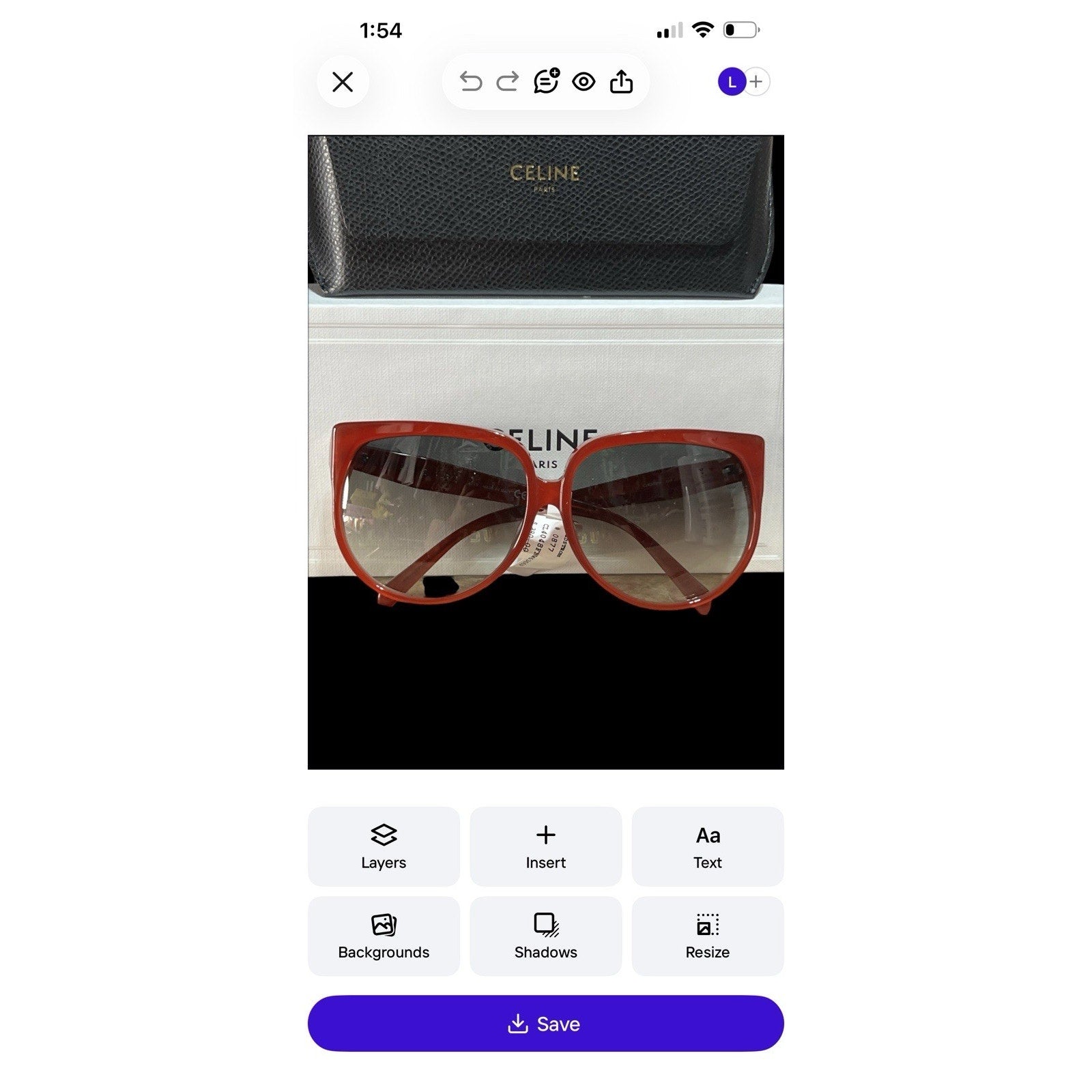 Celine Red Gradient Lense Sunglasses NIB MSTP $390