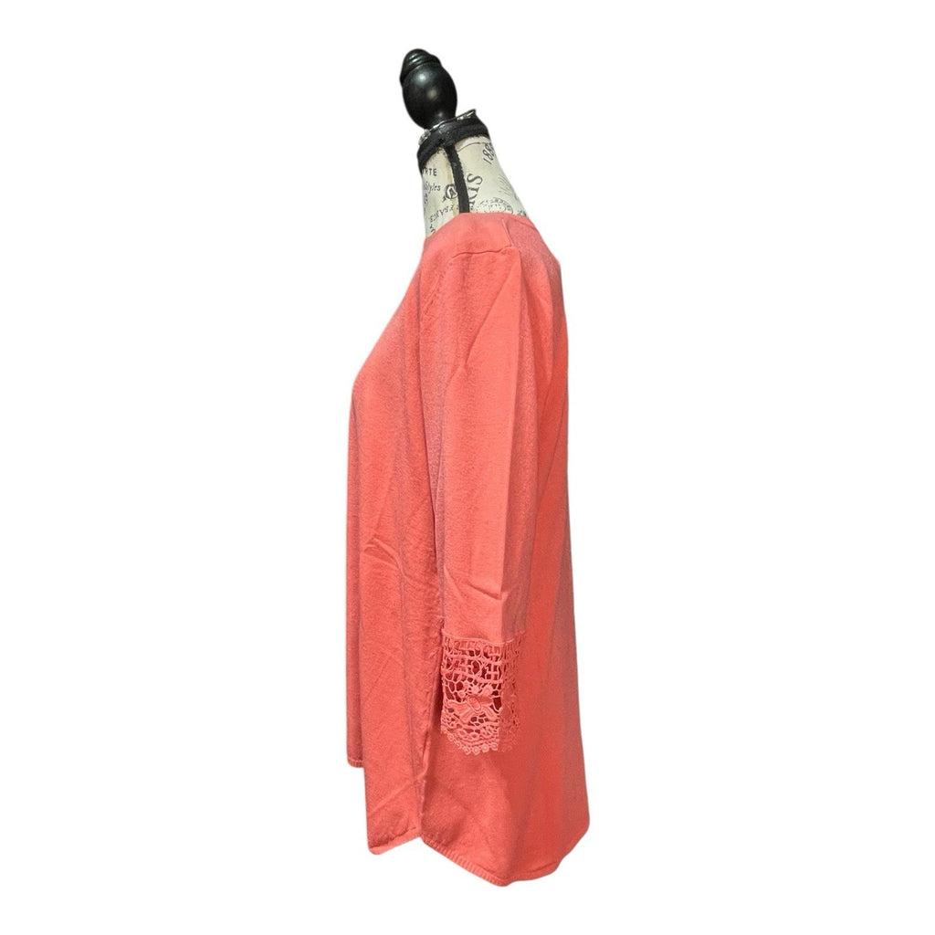 Hayden Los Angeles Size Medium Coral Knit Top