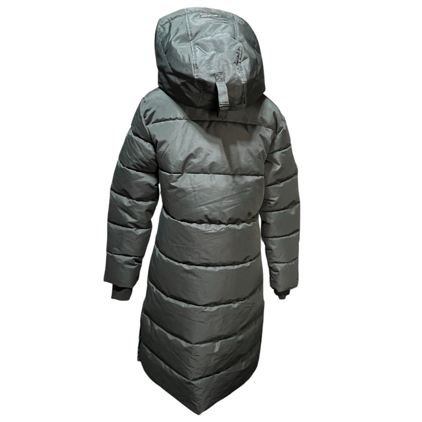 Canada Weather Gear Long Black Hooded Puffer Coat Size M NWT $400 MSRP