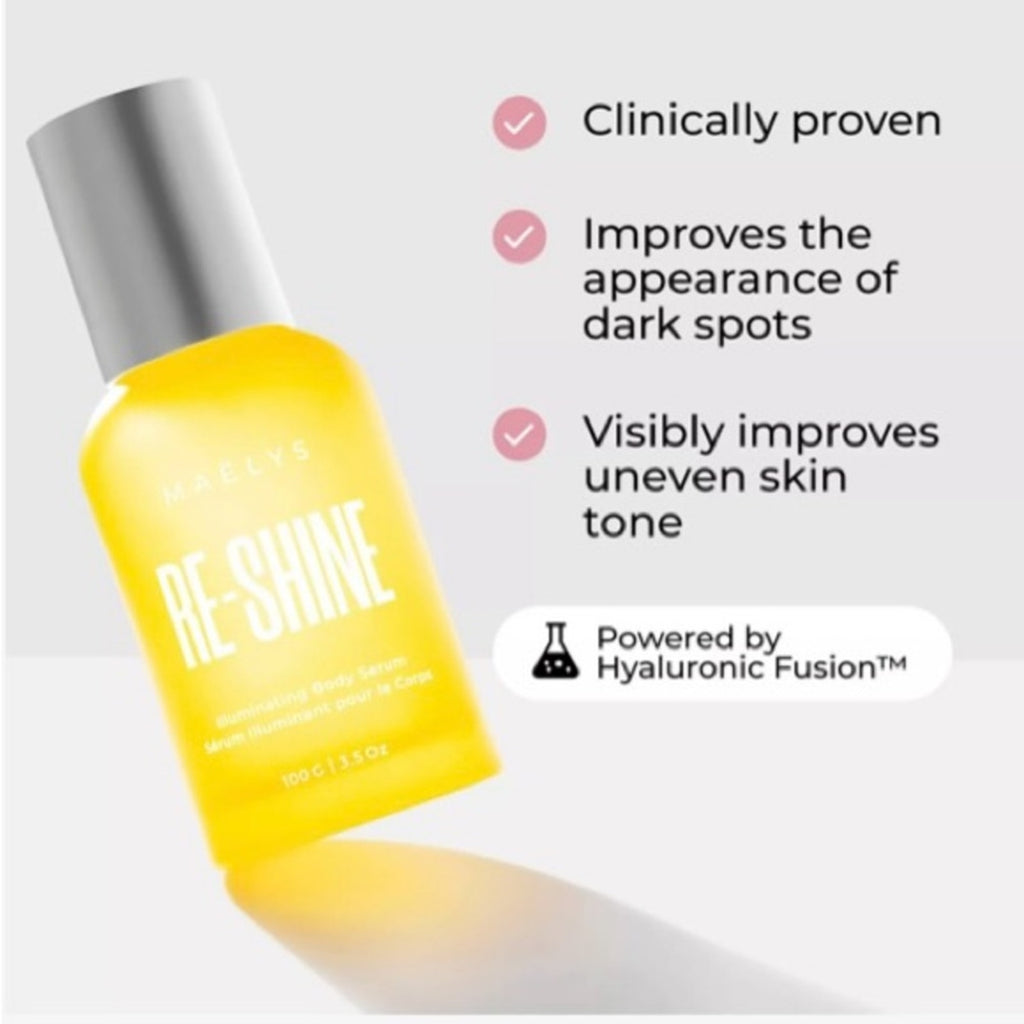 Maelys RE-SHINE Illuminating Body Serum NIB  3.5 oz