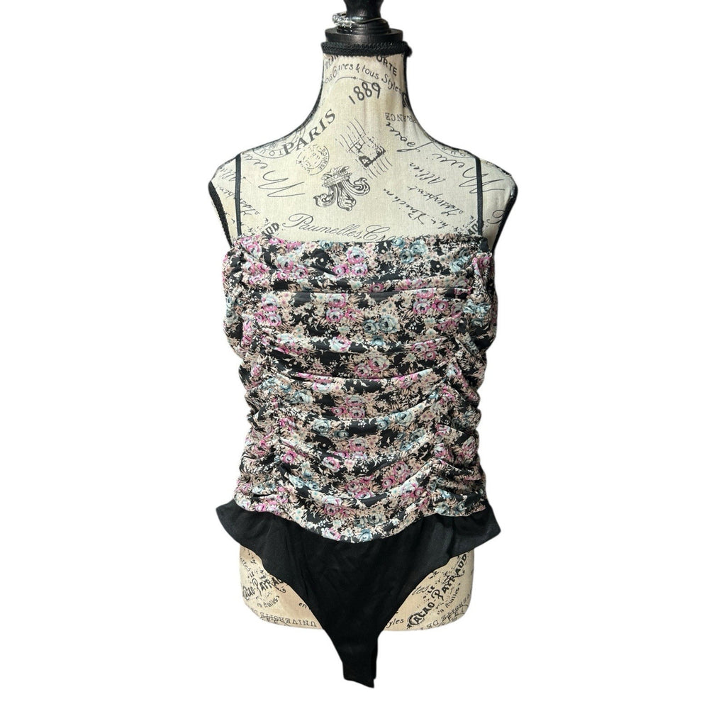 AFRM floral mesh bodysuit Women’s Size XL