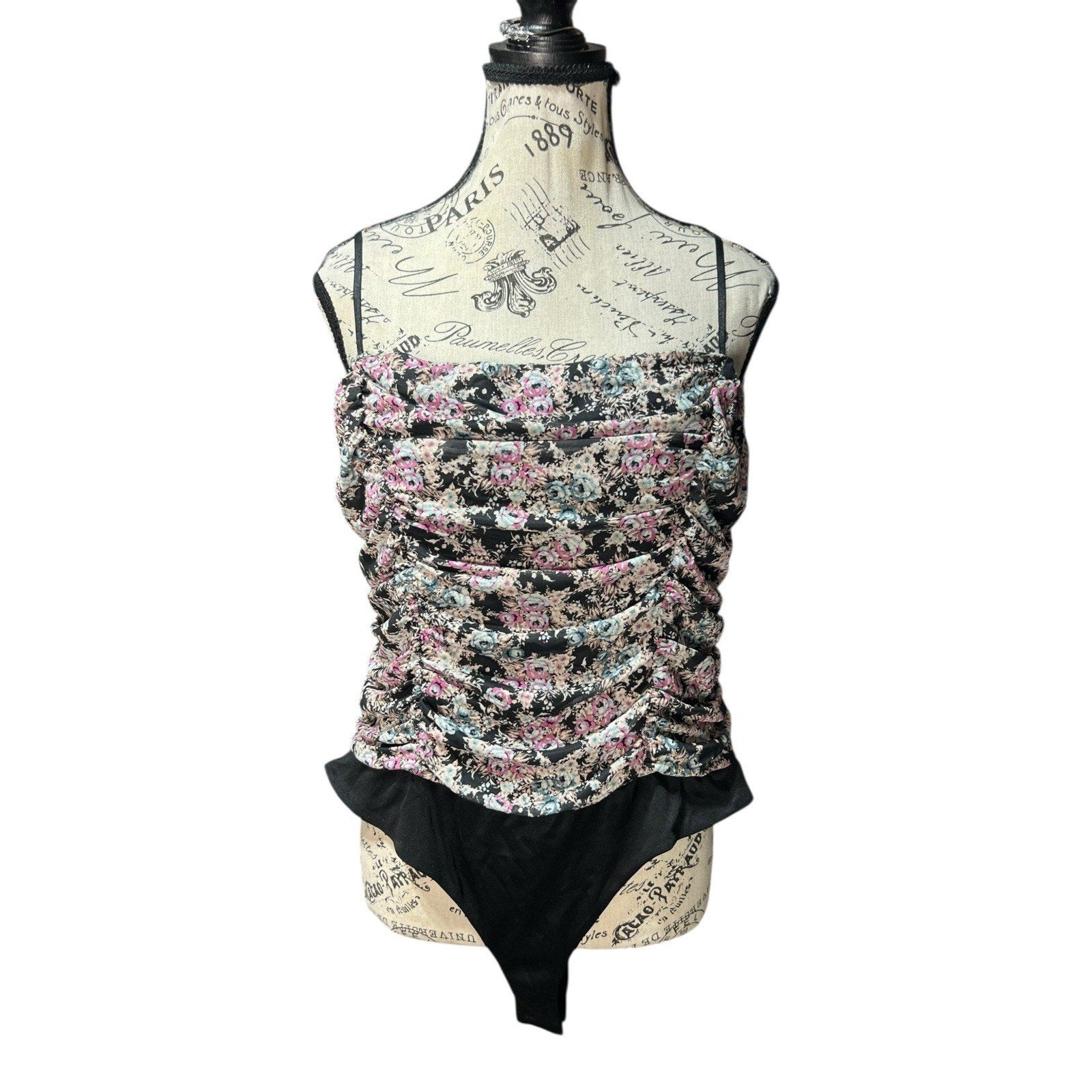 AFRM floral mesh bodysuit Women’s Size XL