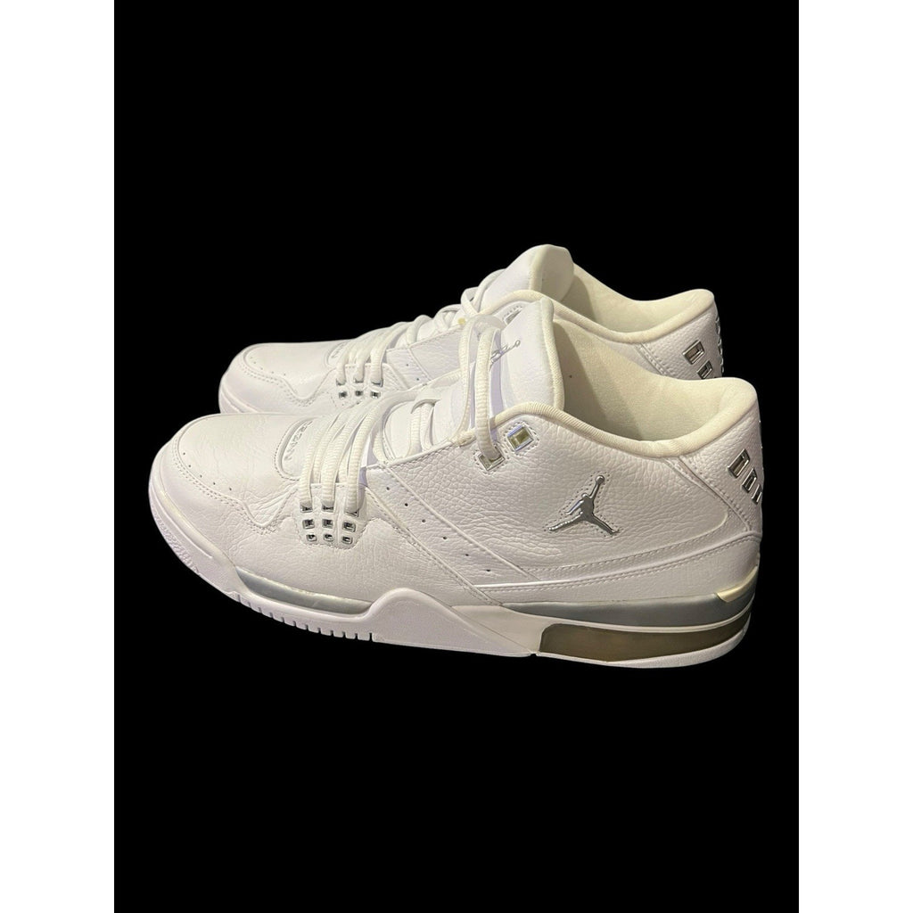 Nike Air Jordan Flight 23 sneakers in white with silver accents Size 12