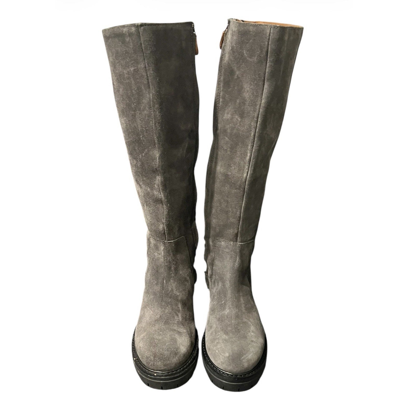 Gentle Souls by Kenneth Cole Women's Brandon Knee-High Boots Gray suede Sz 7