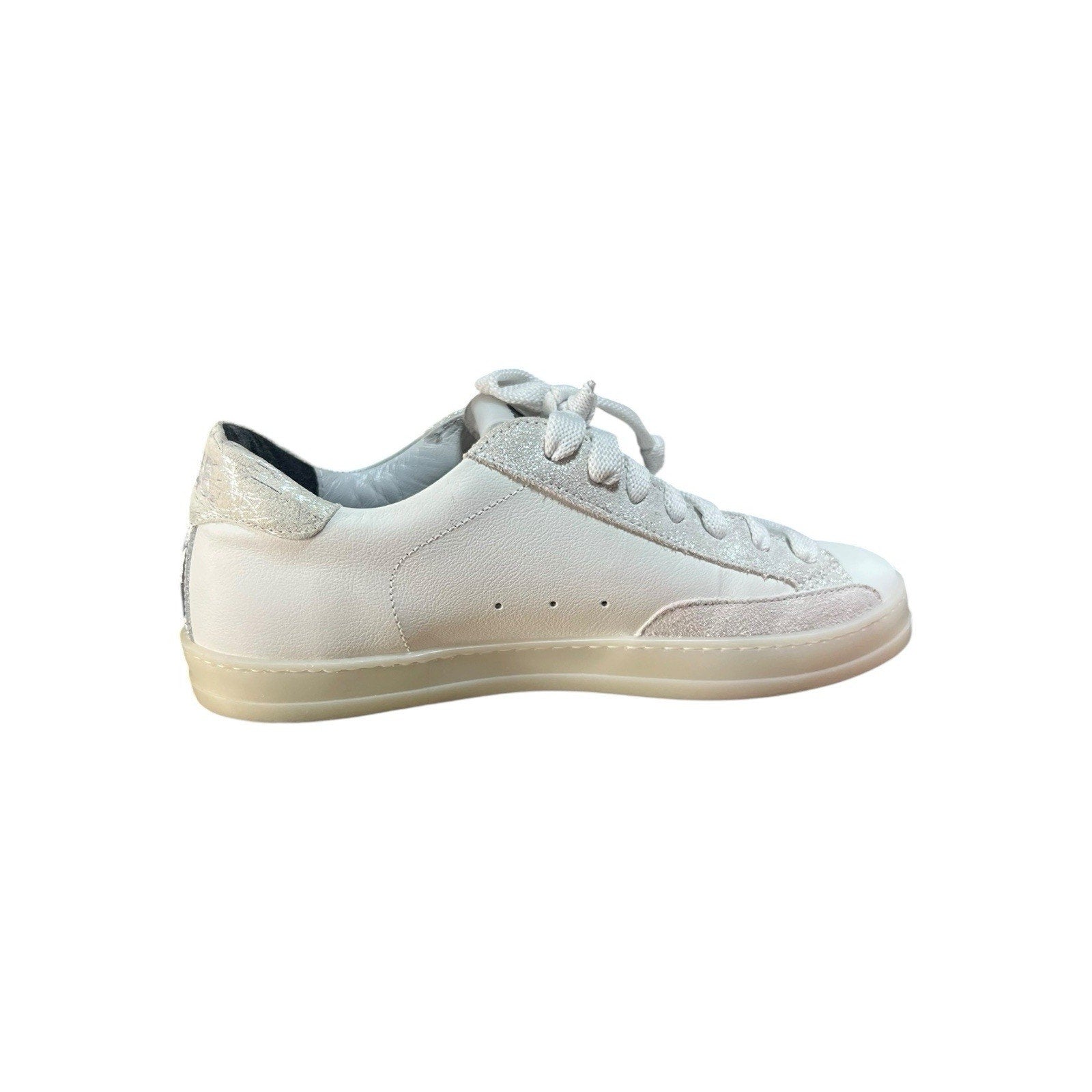 P448 John sneakers in white leather with silver accents EU 38