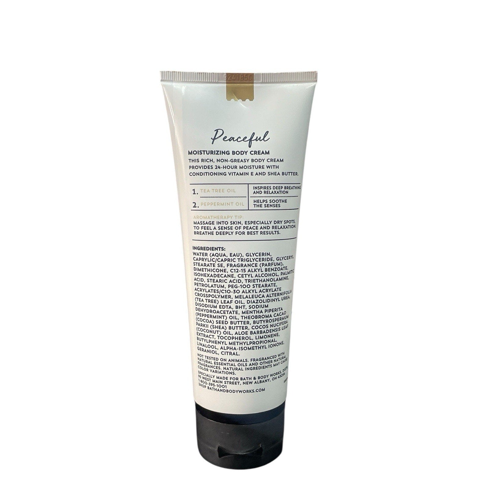 Bath & Body Works Peaceful Tea Tree Peppermint Body Cream 8 oz: New