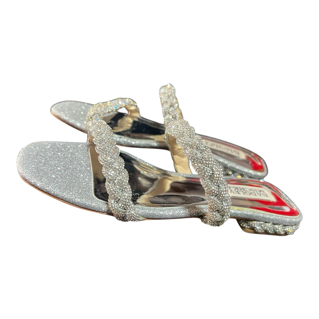 Badgley Mischka Femme Flat Sandal – Size Five-and-a-Half – Sleek, Sparkly,