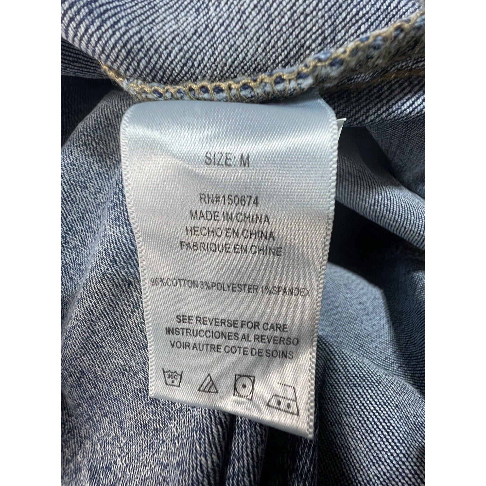 Wash Lab Raglan Denim Shirtdress button-up midi-length denim dress Size M