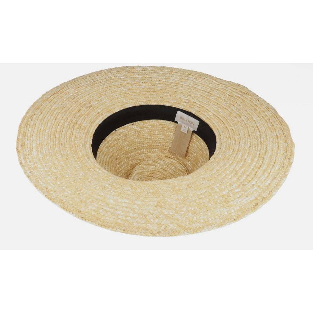 Brixton Joanna Hat Honey/Joe Blue Straw Hat NWT