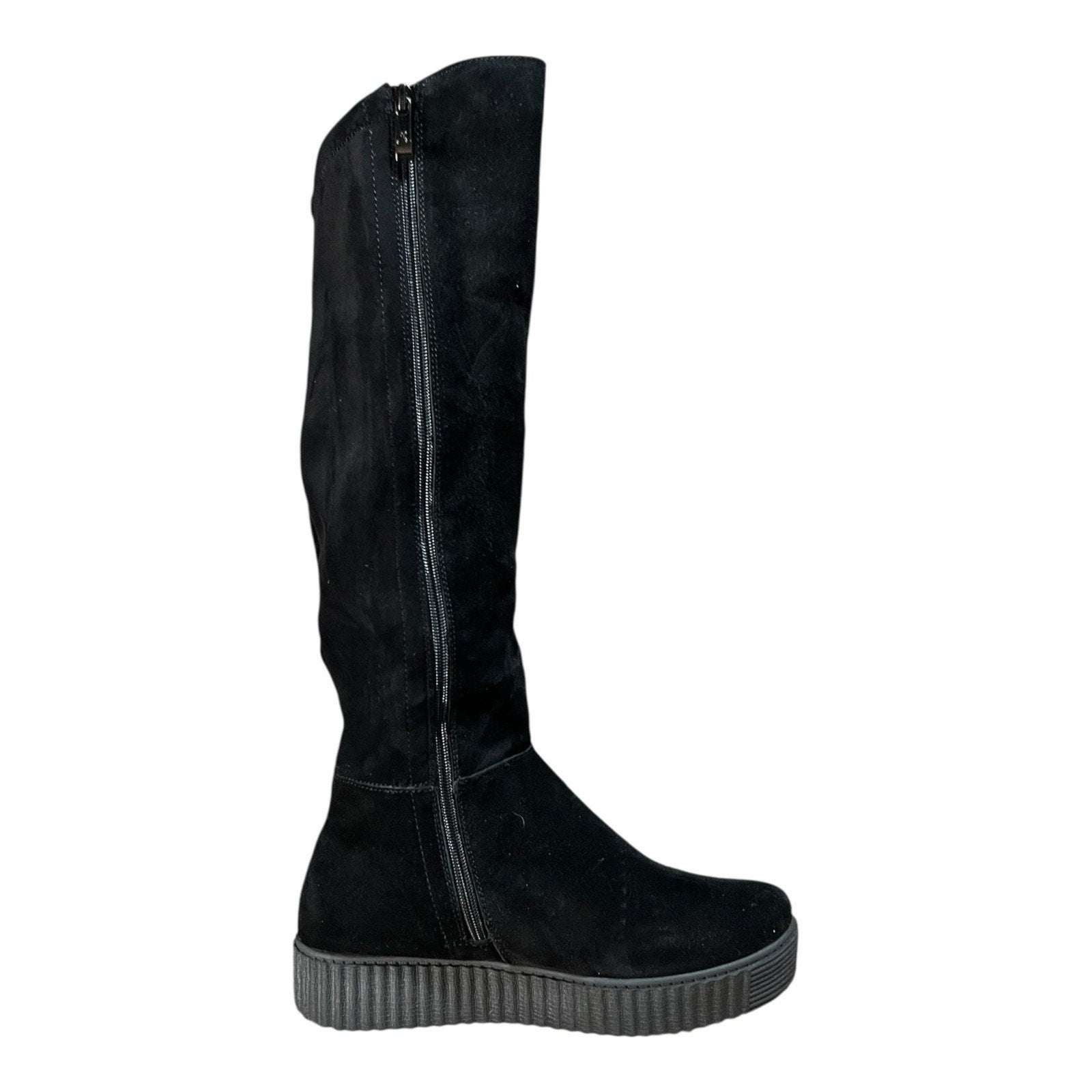 Religious Comfort Candy Jack suede tall platform boots in black Womens Size 9