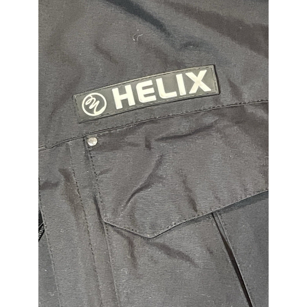 Helix Snowboarding Jacket Mens L Black White Logo