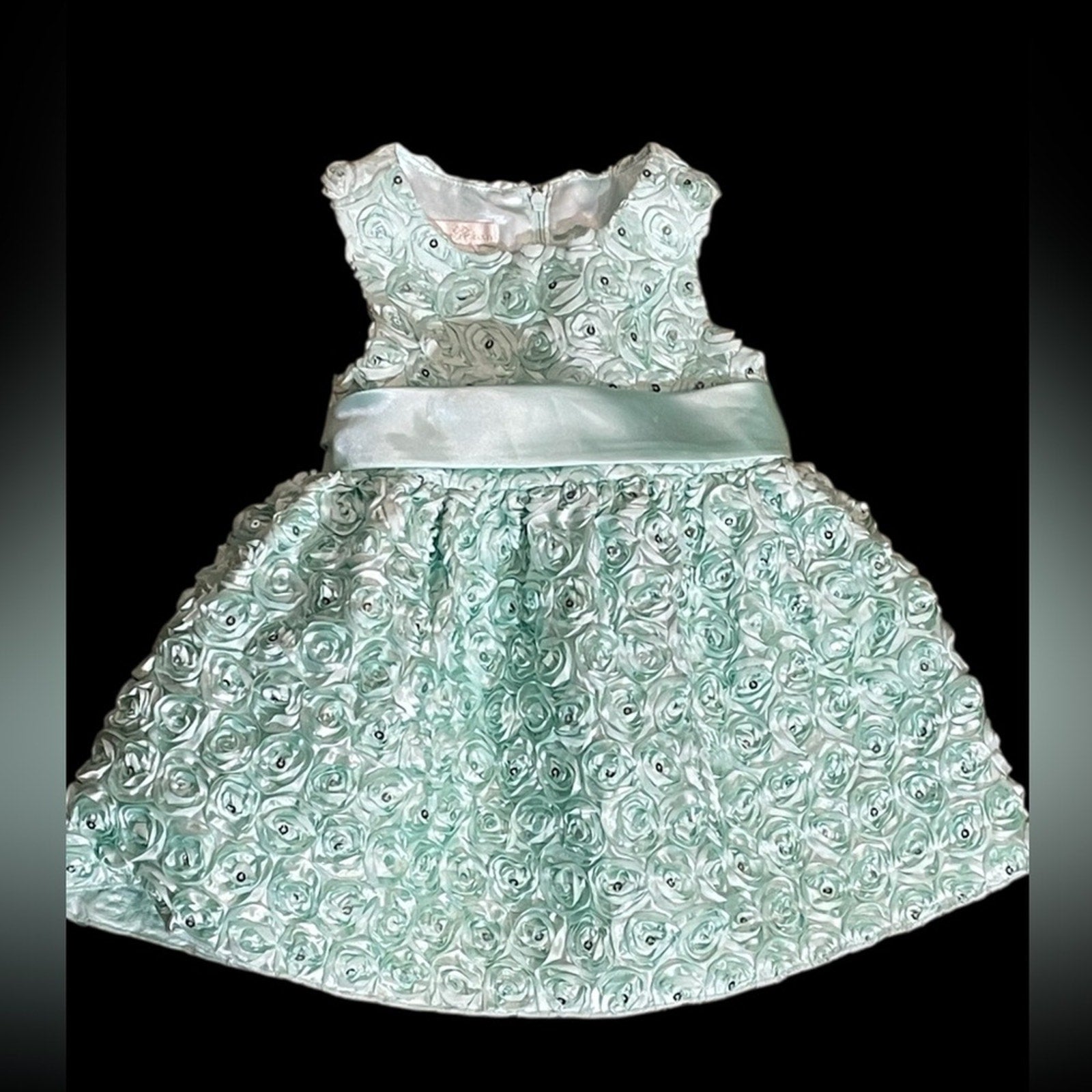 American Princess 18-Month Mint Floral Dress, Like New