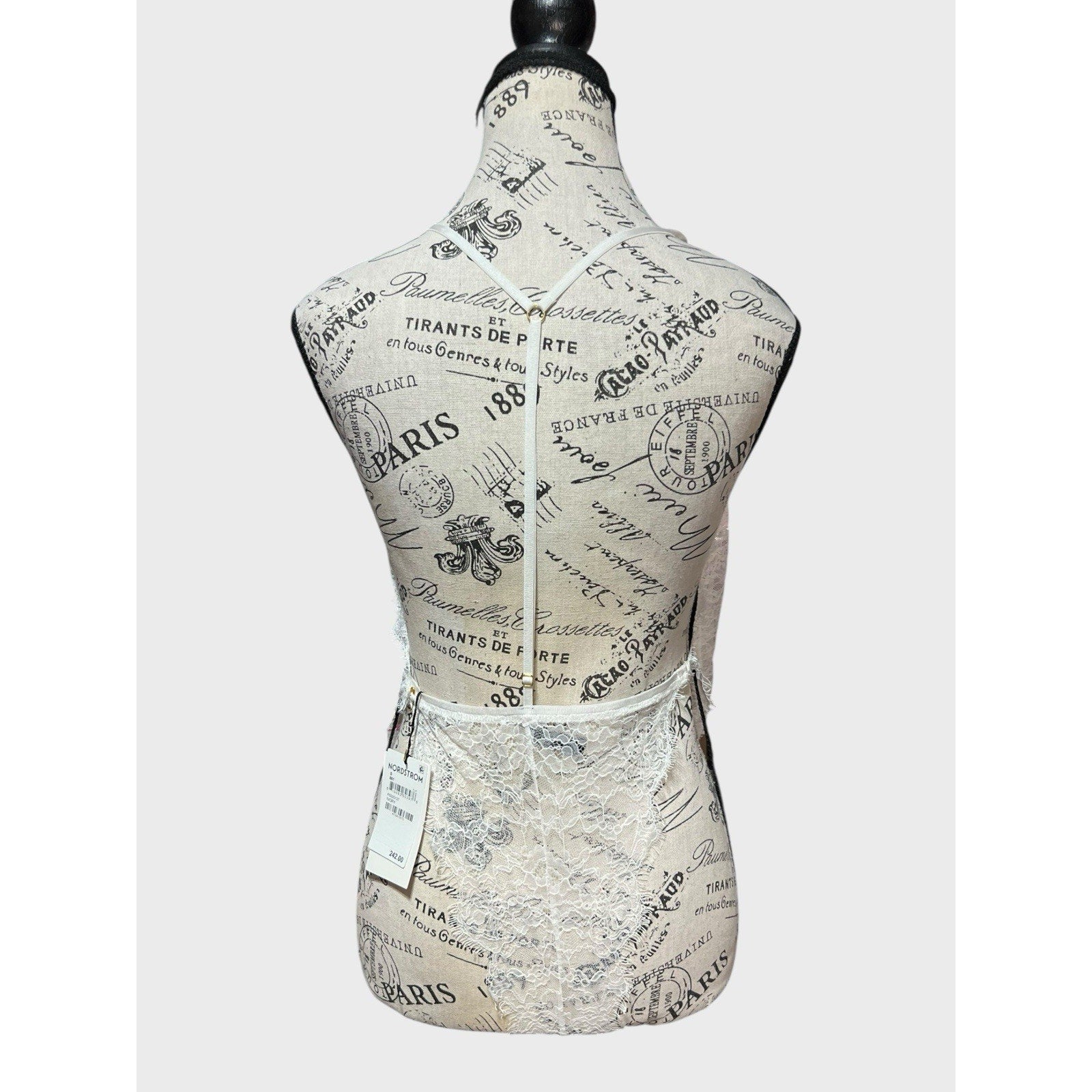 Suzy Black ivory One Piece Lingerie Womens Size S NWT