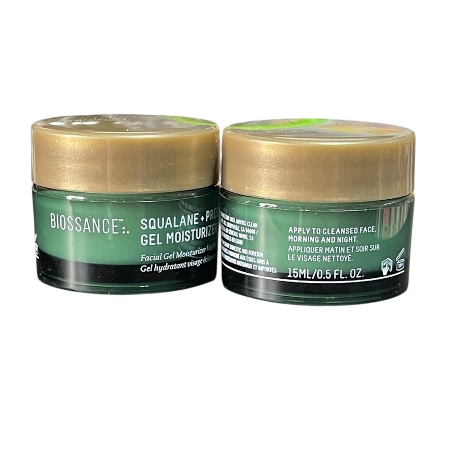 Biossance Green and Gold Gel Moisturizer Set of 2) .5 Oz