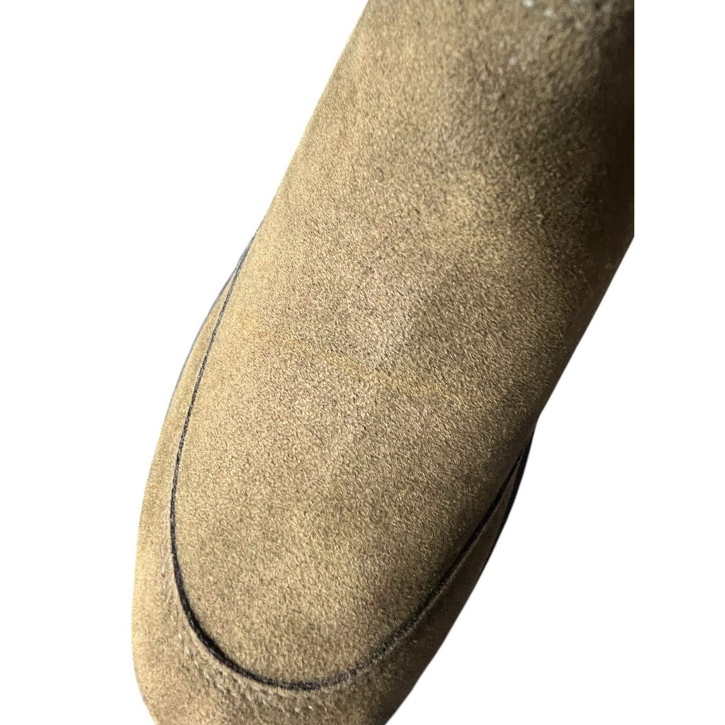 Farm Rio Army Green Suede Tall Shaft Boots featuring a chunky lug soleUS 7 EU 38