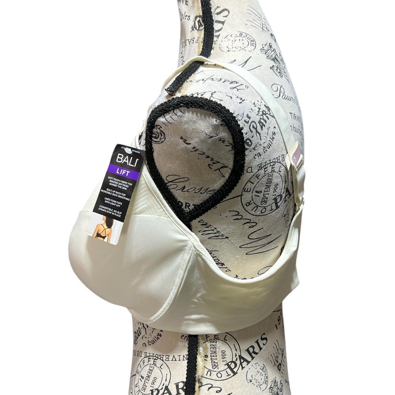 Bali Lightly Lined Ivory Bra – 42D, New with Tags, MSRP $48
