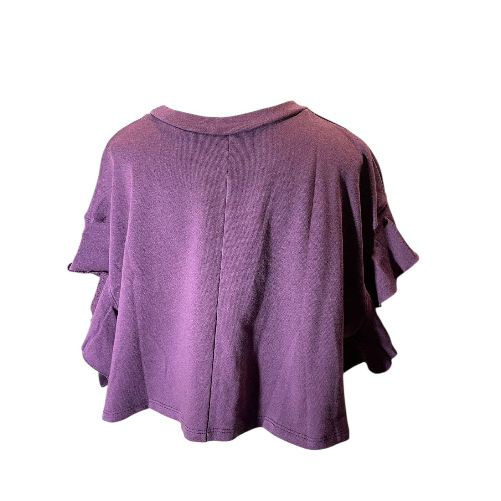 Bucket List Purple Cropped Fleece - Oversized Small New