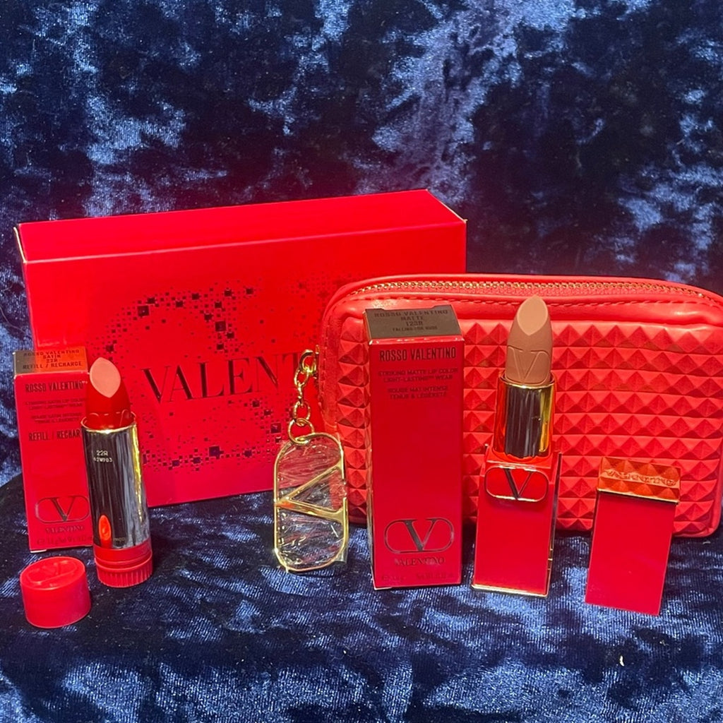Valentino Set Lipstick Set with Pouch