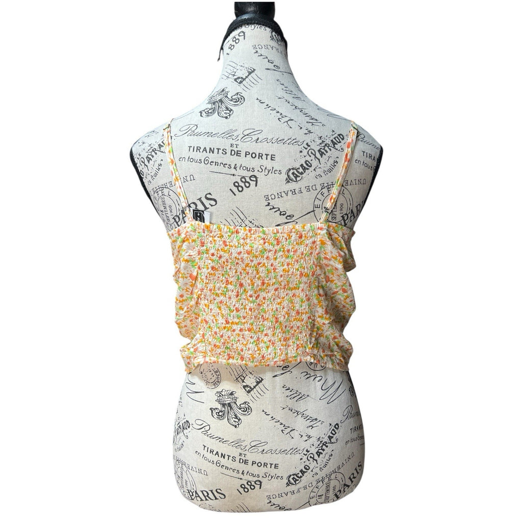 BP floral ruched crop camisole top Size XXS New