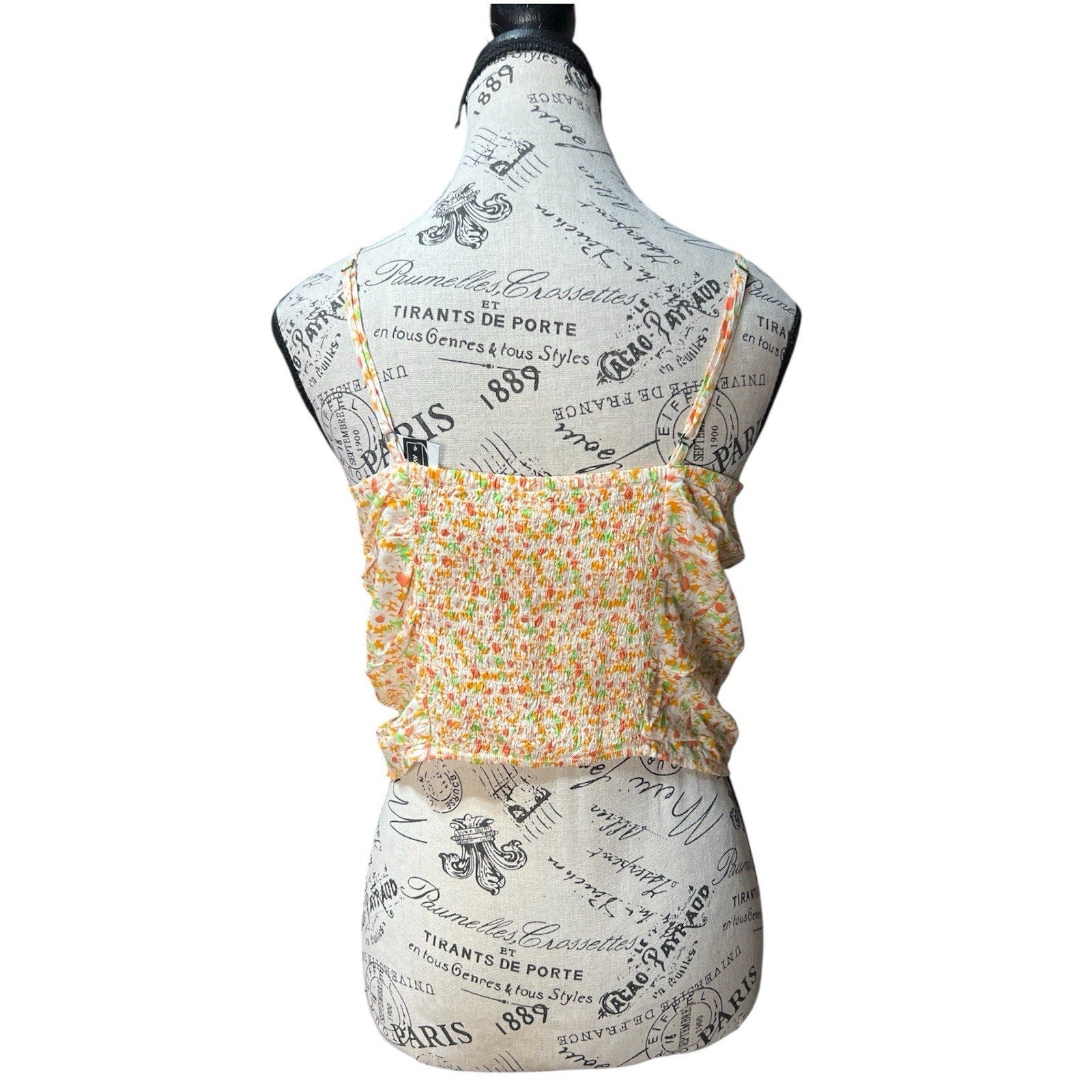 BP floral ruched crop camisole top Size XXS New