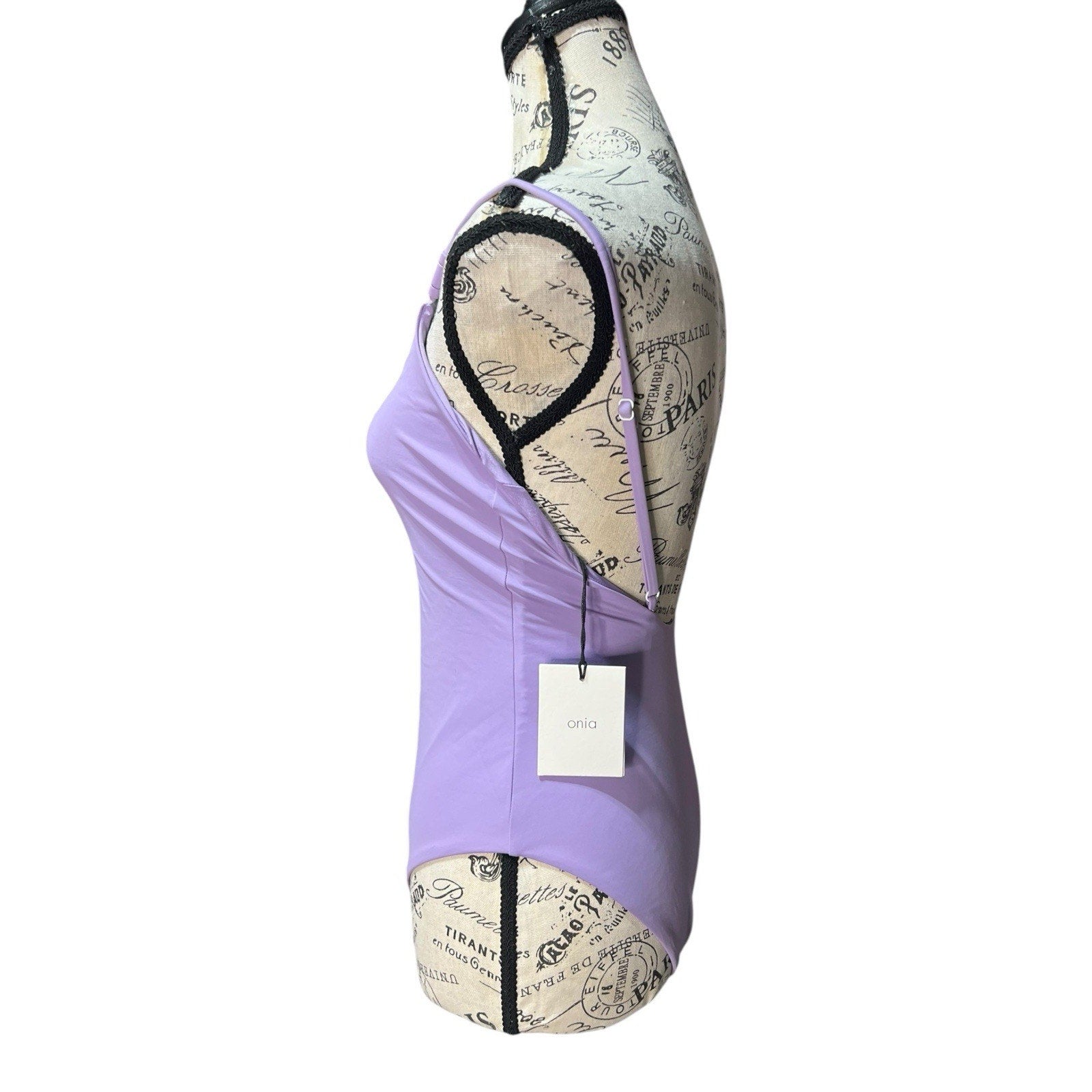 Onia Juliette one-piece swimsuit in lavender Womens Size M MSRP $129