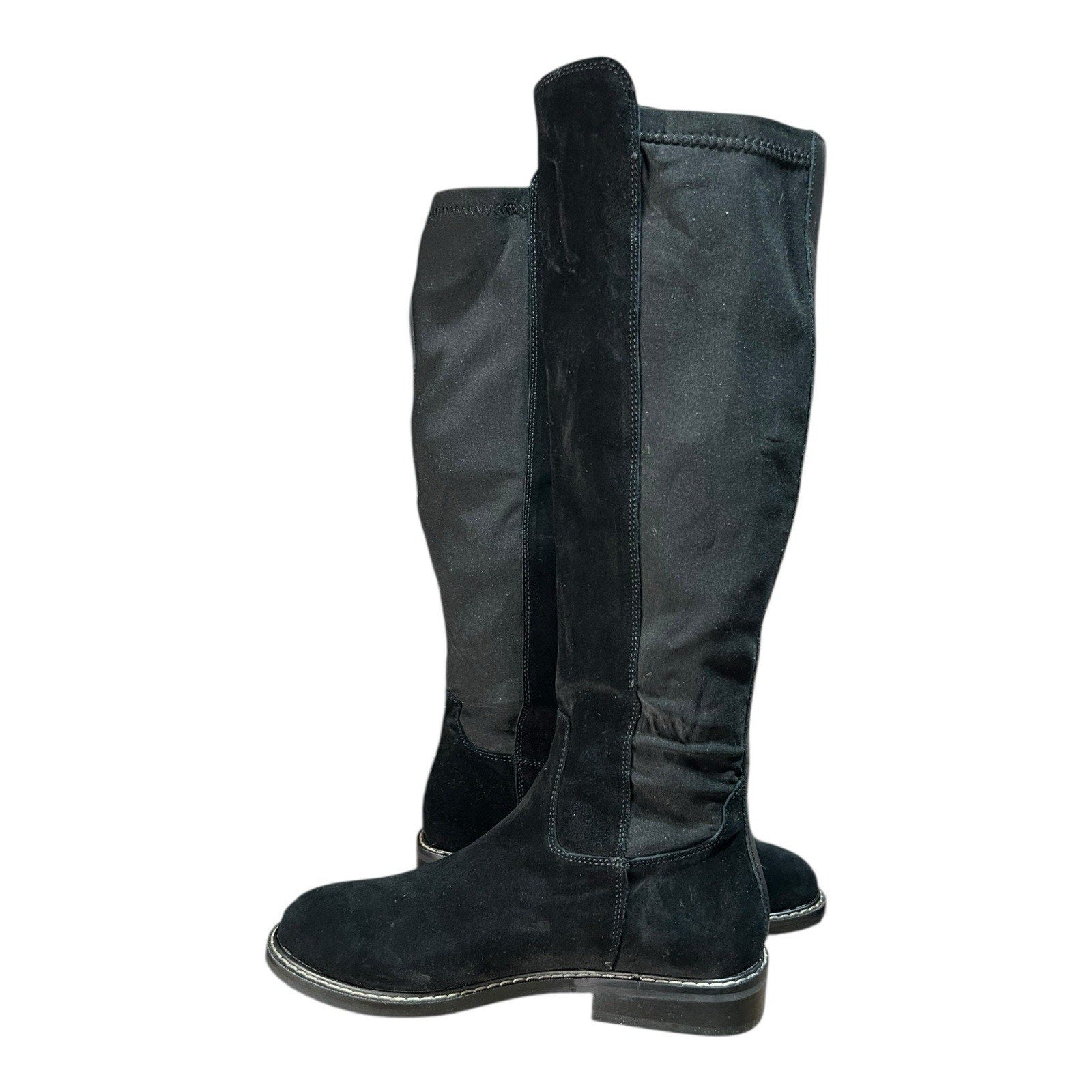 Donald Pliner Isla calf suede knee-high fashion boots in black Size 7 M