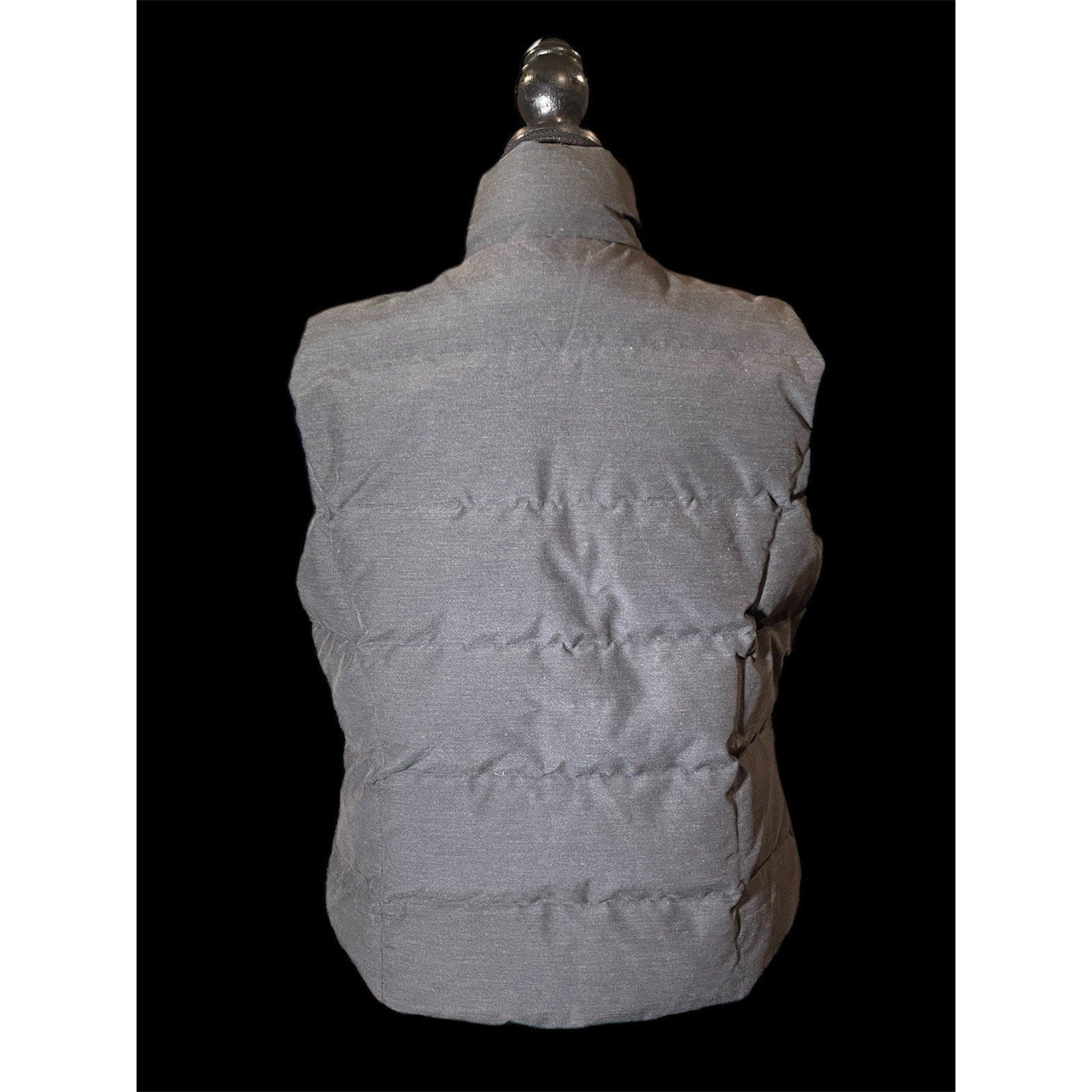Eddie Bauer Womens Charcoal Gray Puffer Vest Down Insulated Quilted
