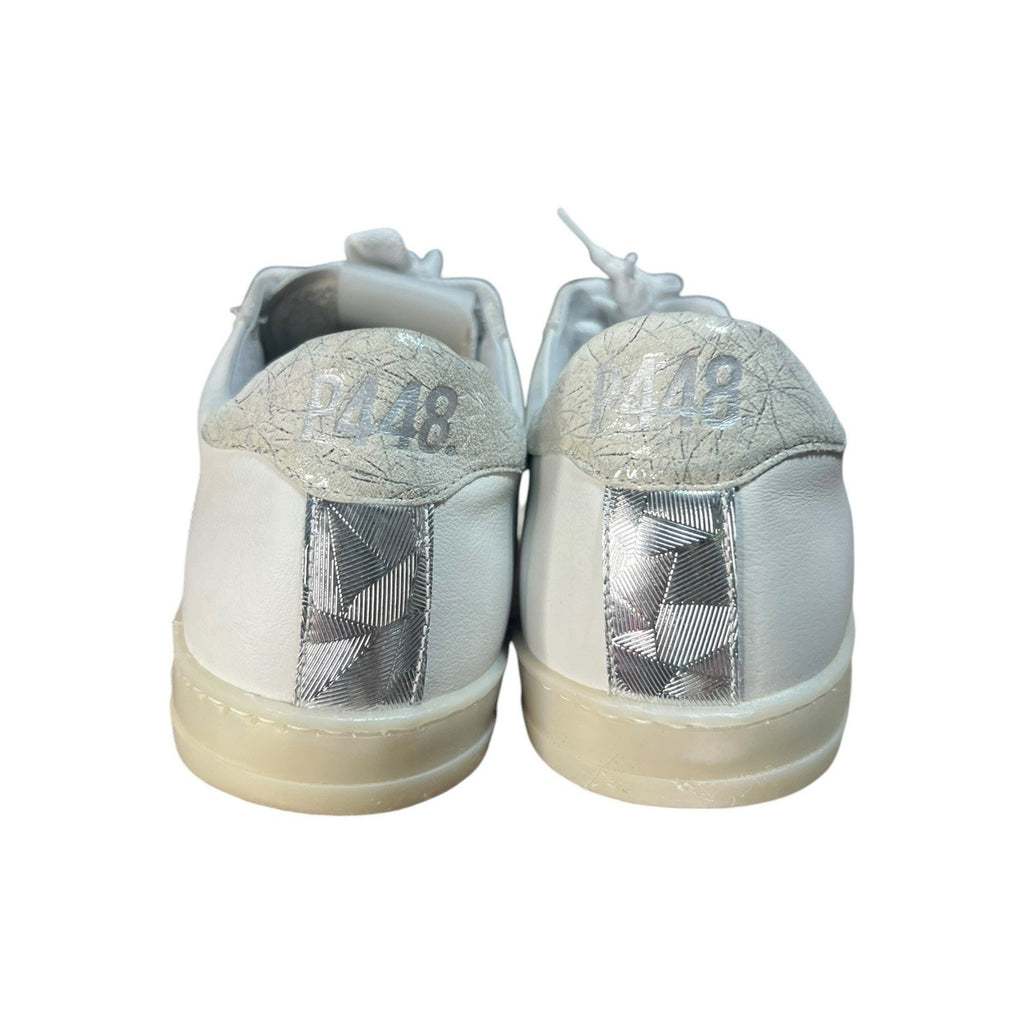 P448 John sneakers in white leather with silver accents EU 38