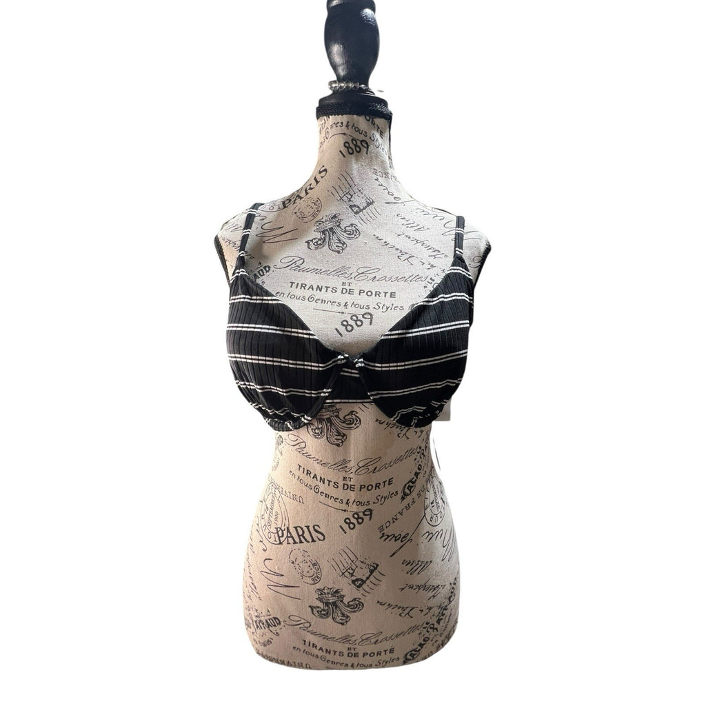 Shade And Shore Ribbed Demi Underwire Bikini Top 34DD