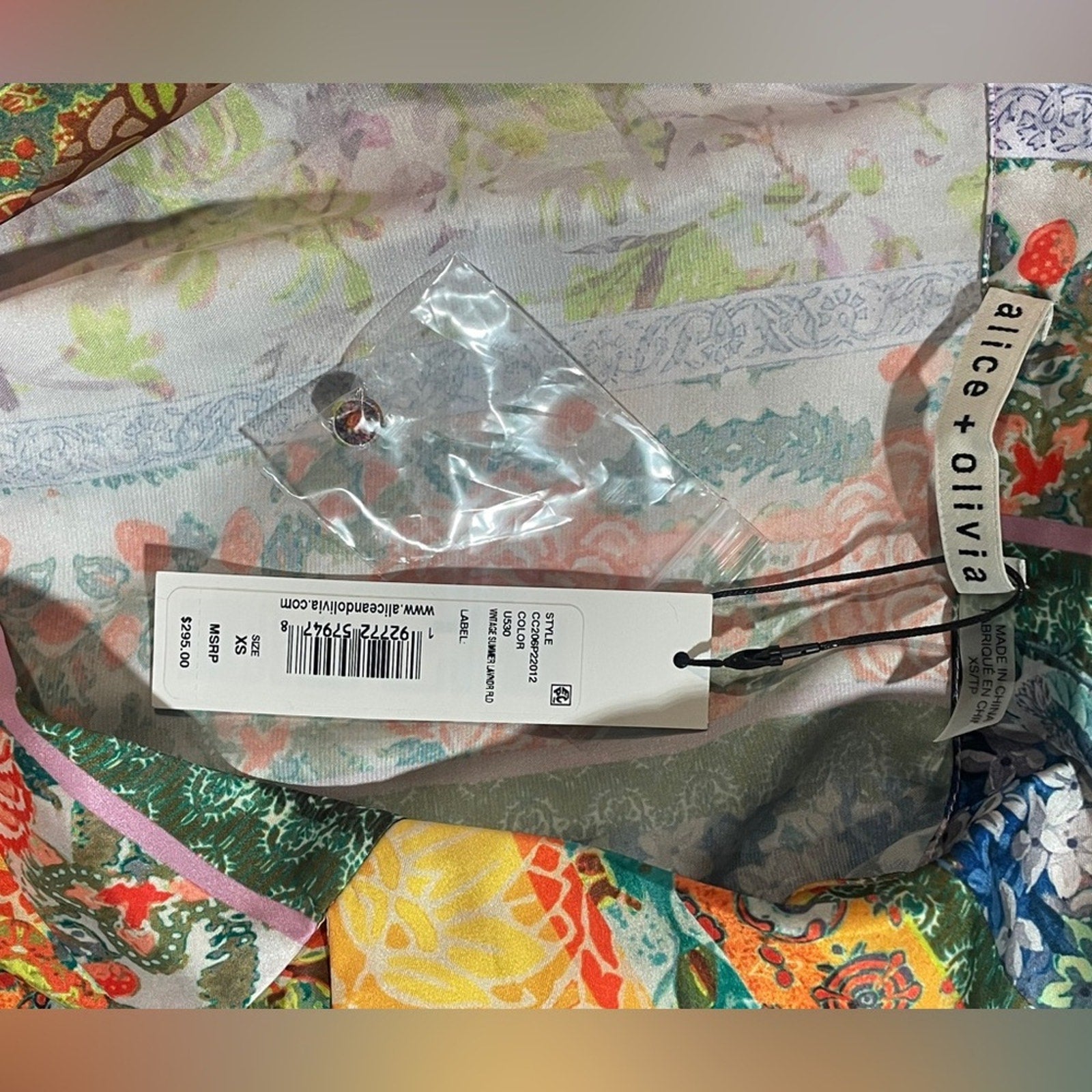 Alison Olivia Extra Small Floral Button-Up Blouse, New with Tags, $295 MSRP