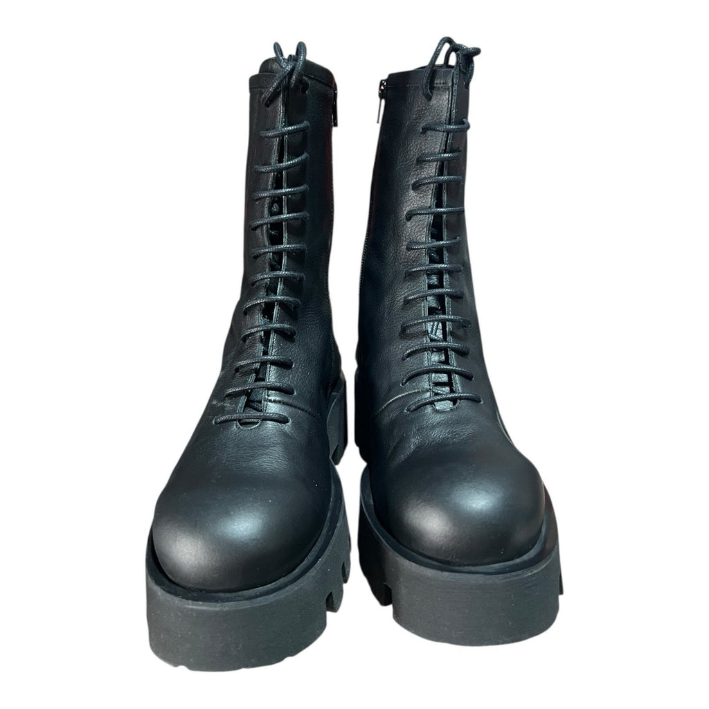 Paloma Barcelo Black Lace Up Combat Boots EU 41 US 9 Women’s