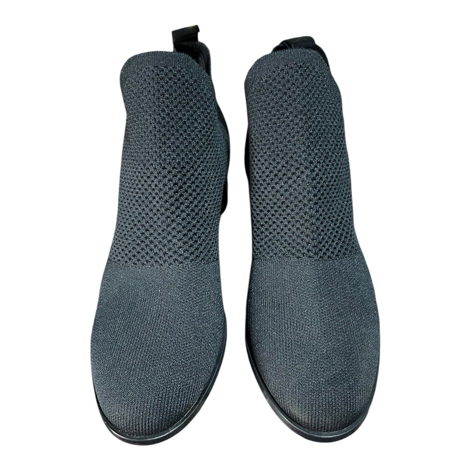 Eileen Fisher Cleaver Knit Booties With 1 3/4 In Block Heel Size 8.5