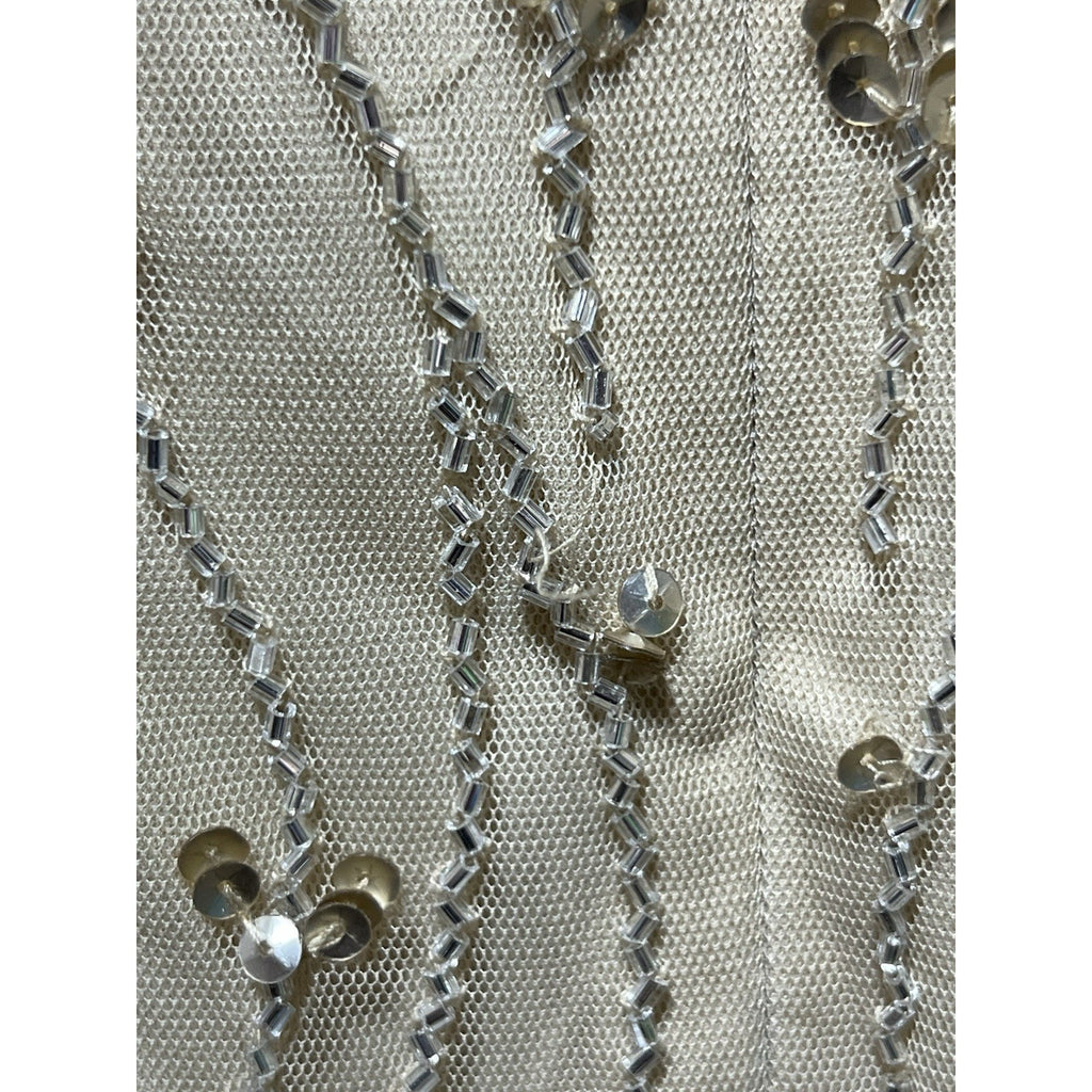 Jkara Beige Beaded Maxi Dress Women’s Size 16