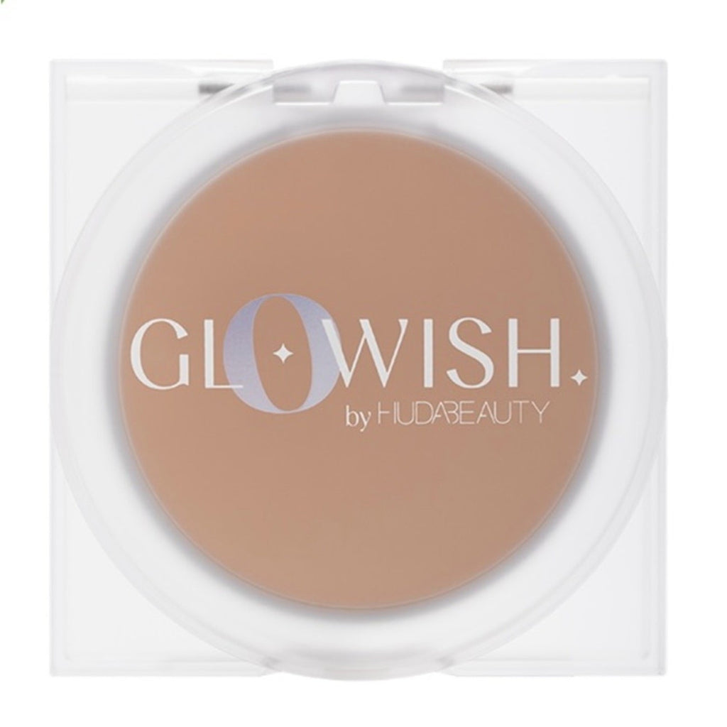 GloWish Luminous Pressed Powder Medium skin tones w/ neutral undertones Huda