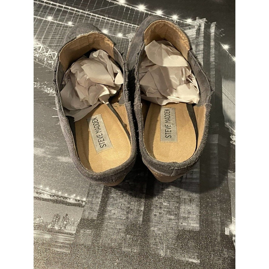 Steve‎ Madden Mertta Grey Suede Muels Women's Shoe Size 8M