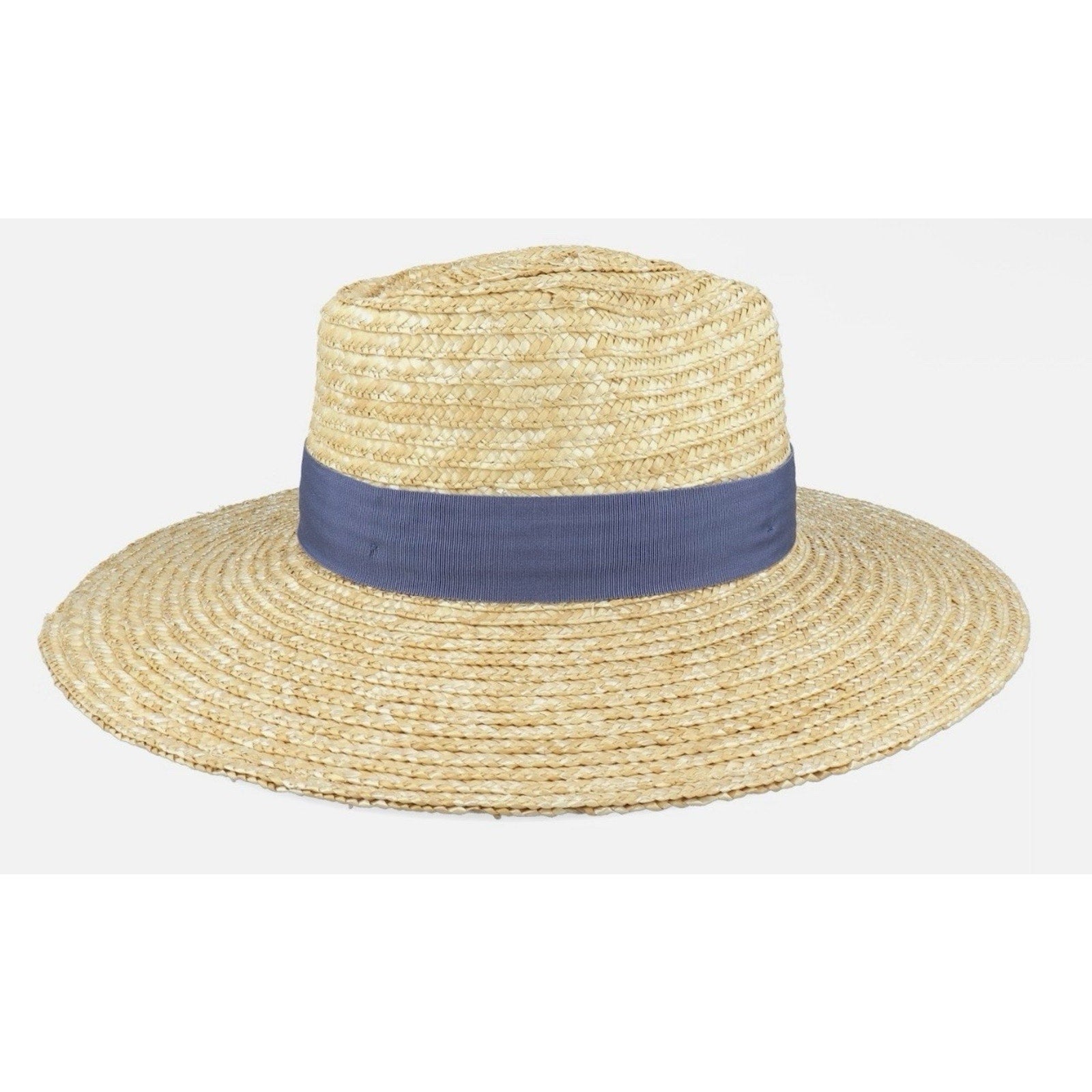 Brixton Joanna Hat Honey/Joe Blue Straw Hat NWT