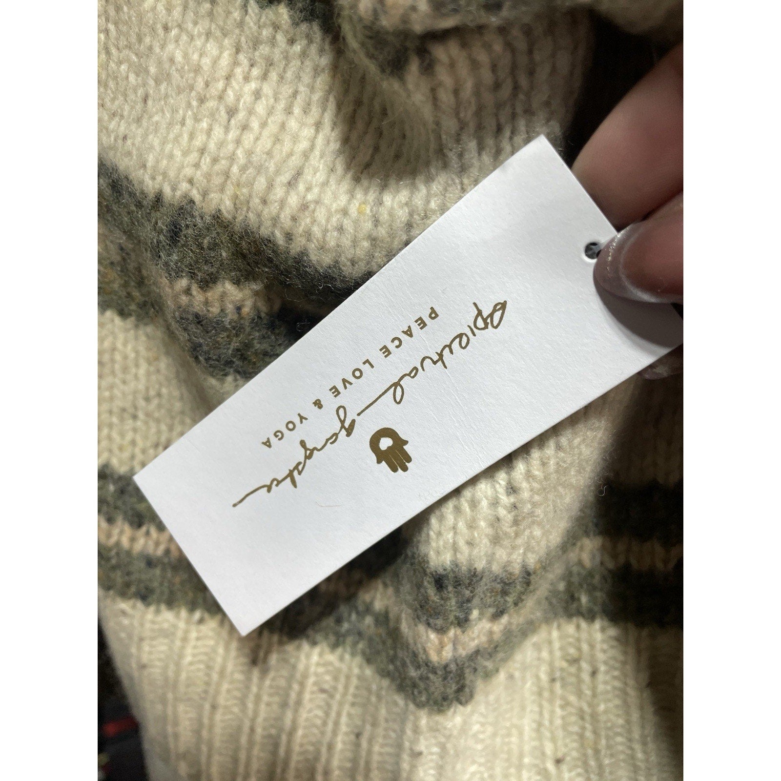 Spiritual Gangster Wool Alpaca Croped Knit Sweater NWT $158 MSRP