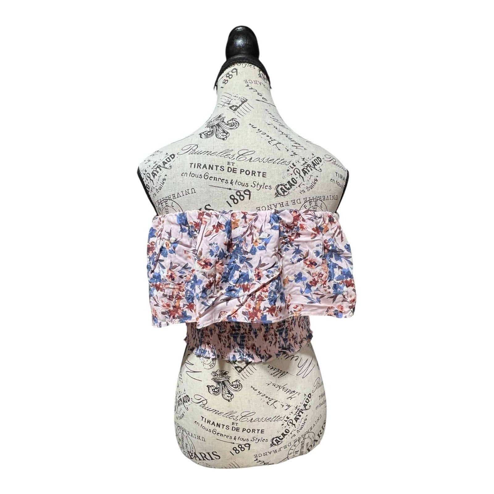 1. State Tiered Floral Strapless Top Women’s Size M NWOT