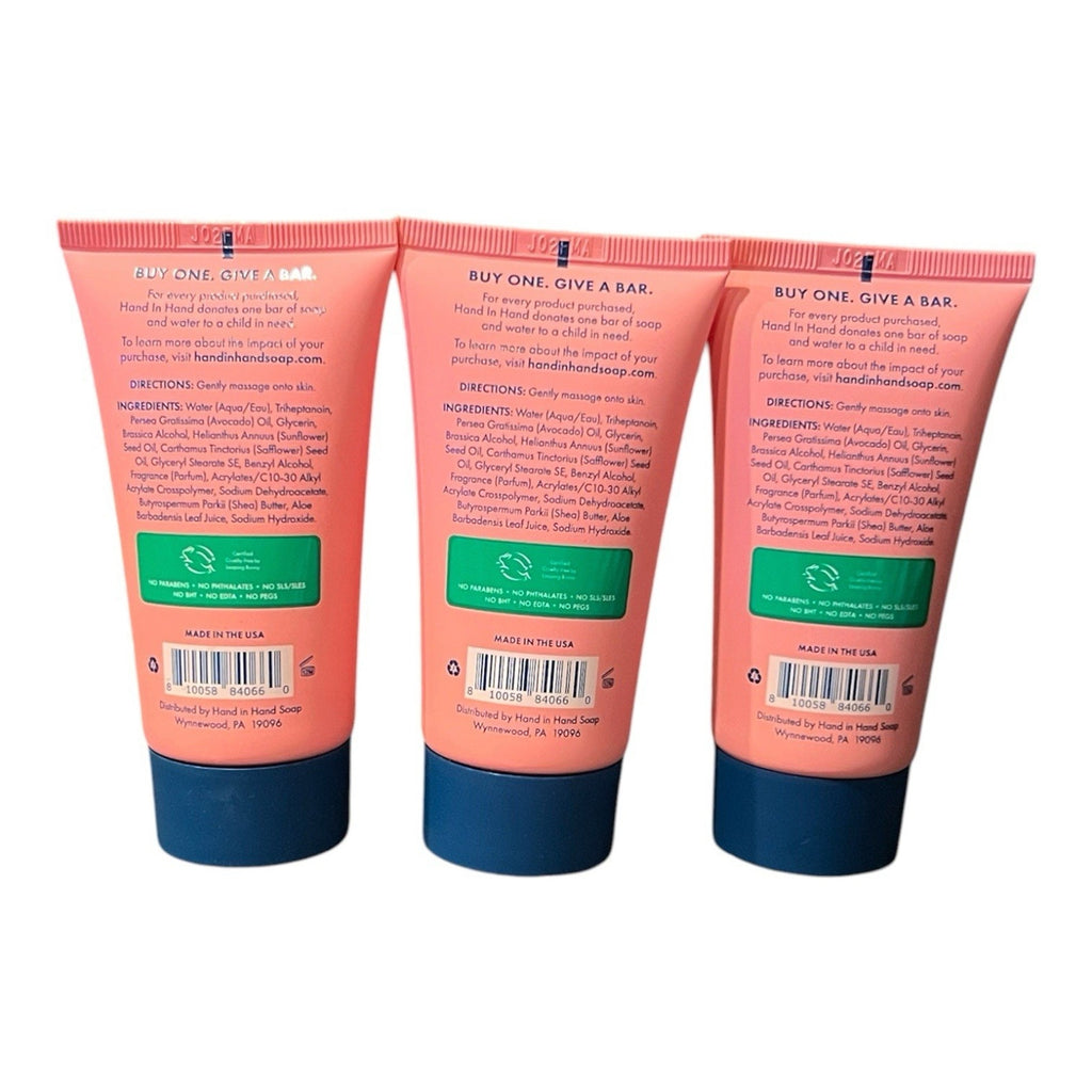 Hand in Hand Cactus Blossom Hand Cream Set Of 3 / 2oz Ea New