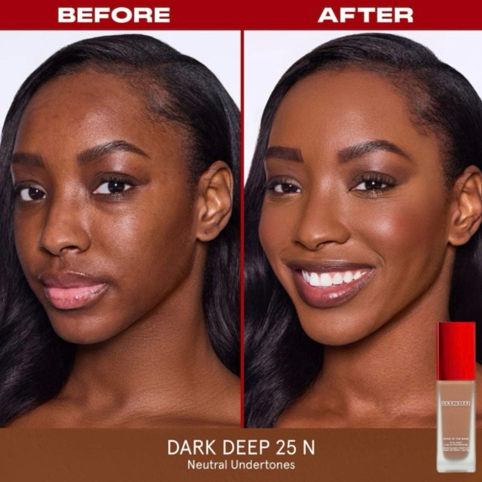ONE/SIZE Turn Up The Base Liquid Foundation - Dark Deep 25N