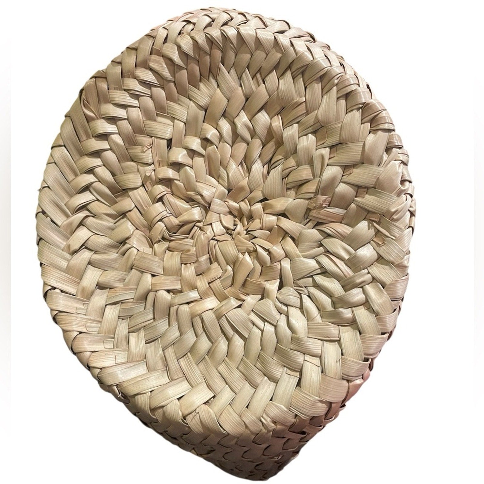 Christian Louboutin Tan and White Straw Tote Hand Bag