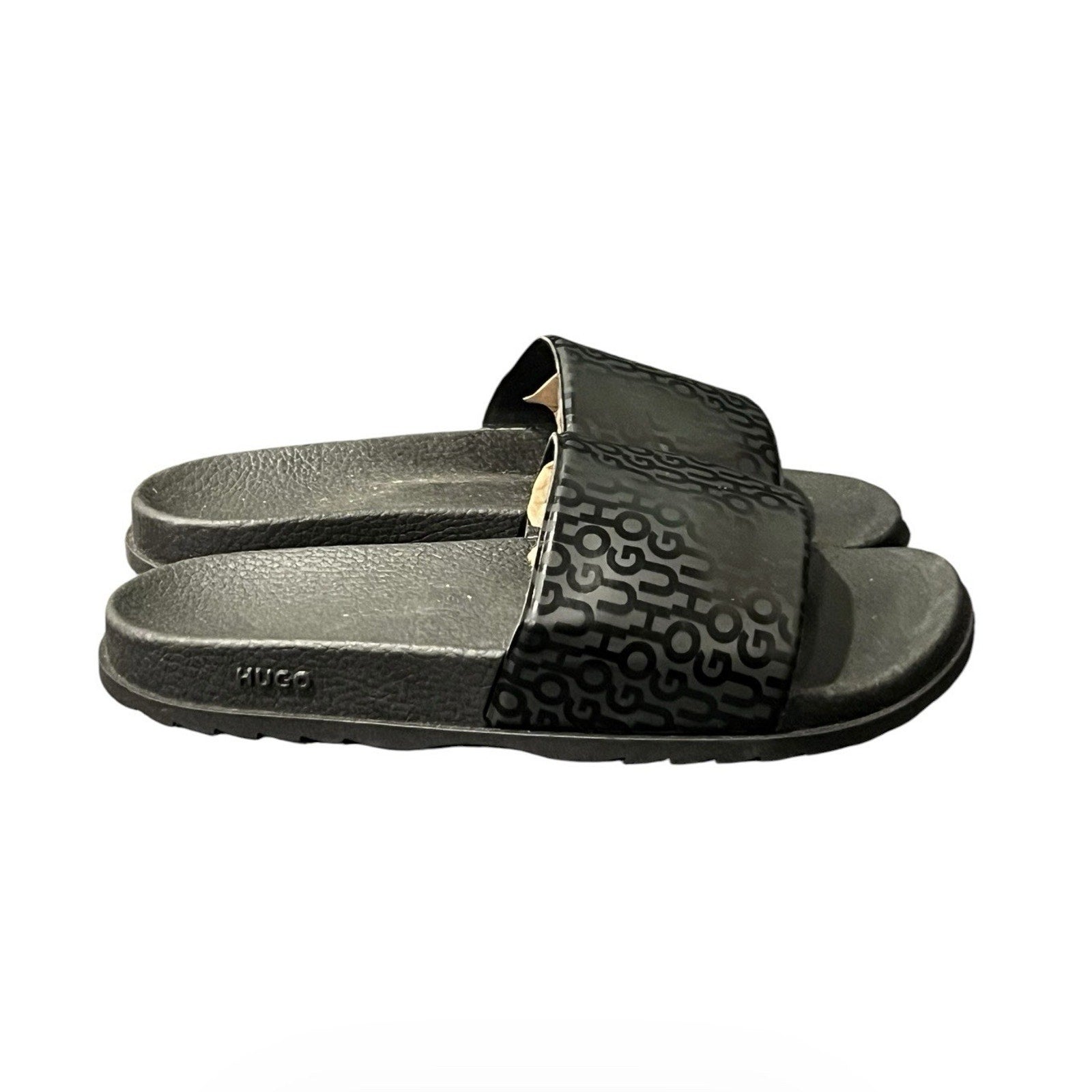 HUGO by Hugo Boss "Timein Black Slides Women’s Size 8
