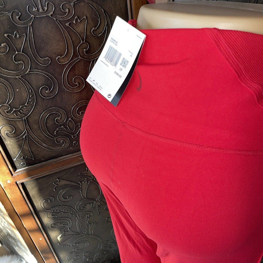 Nike Yoga Lux Red Leggings NWT MSRP $100 Women's Pant‎ Sixe 1X