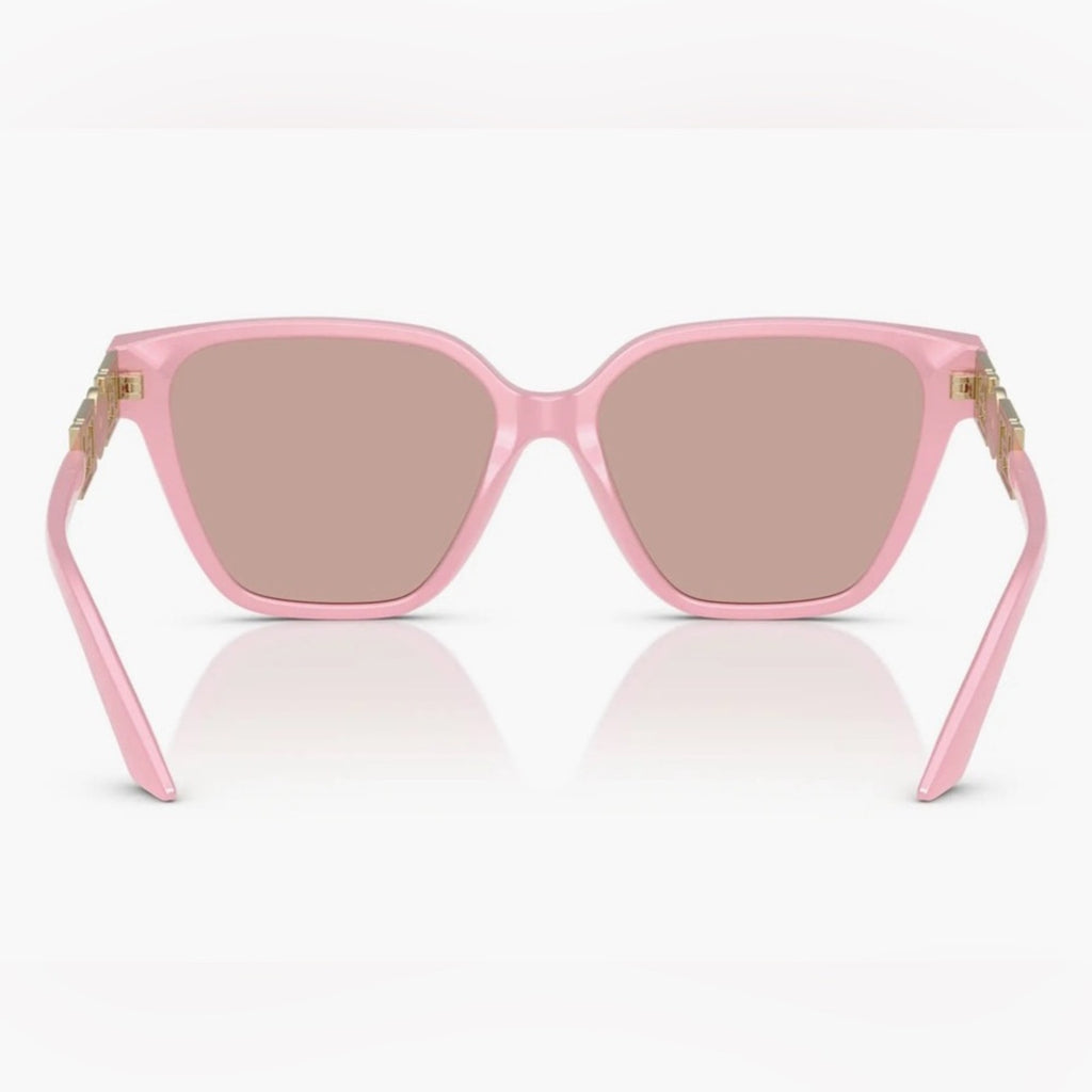 Versace Pink Sunglasses with Gold Accents New in Box 56 MM MSRP $580