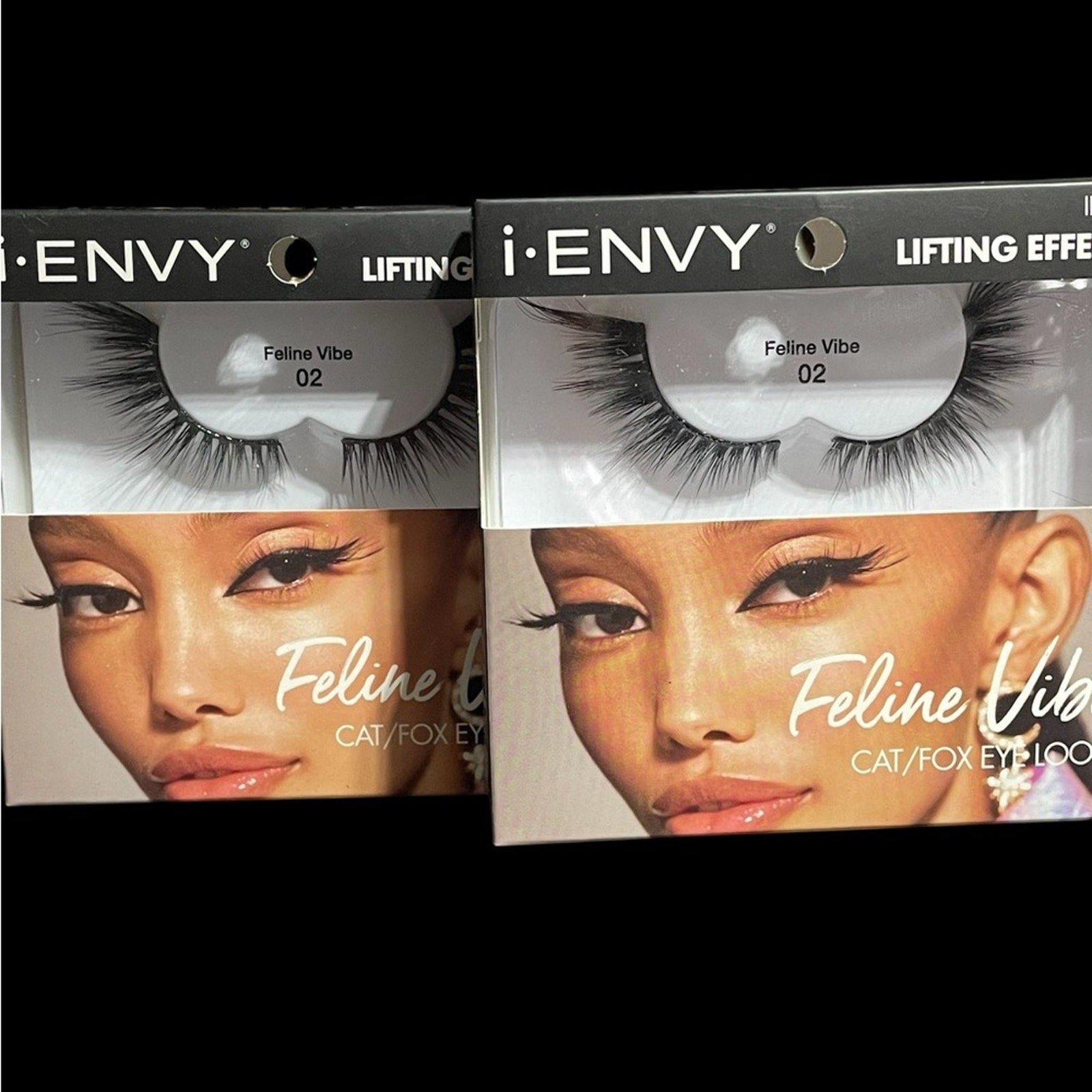 I Envy Feline Vibe Cat/Fox Eye Lashes Set of 2 NIB