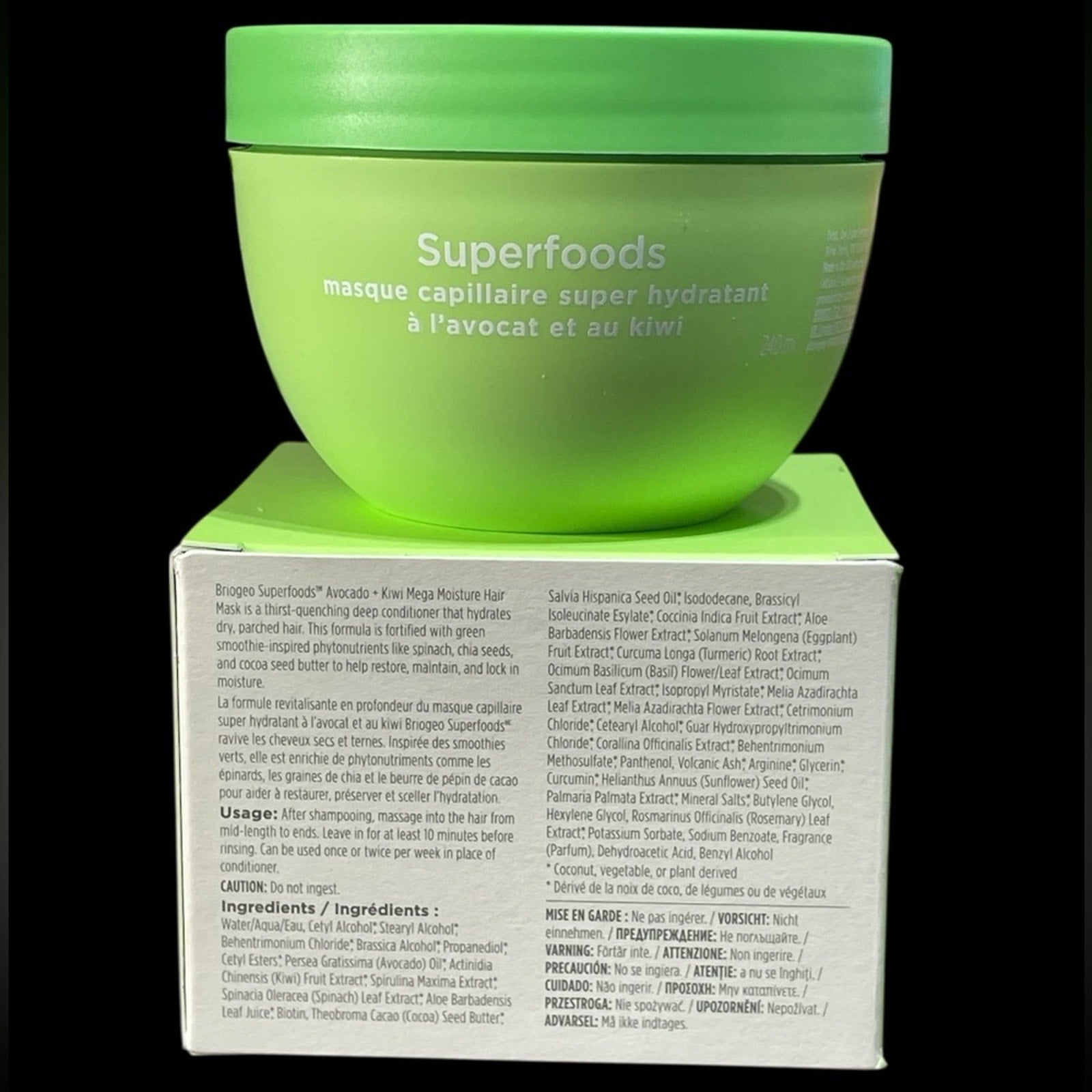 Briogeo Superfoods Avocado Kiwi Hair Mask in Green