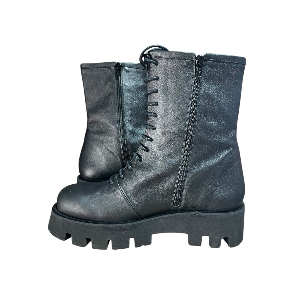 Paloma Barcelo Black Lace Up Combat Boots EU 41 US 9 Women’s