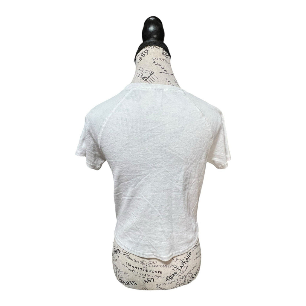 Zella Ribbed White Tee Shirt Women’s Size S NWT