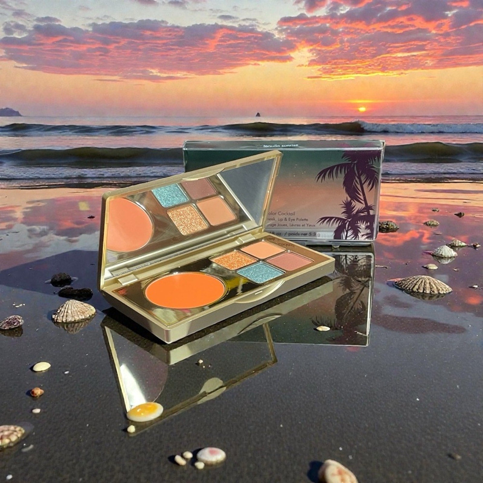 Stila Color Cocktail Travel Cheek, Lip and Eyeshadow Palette New