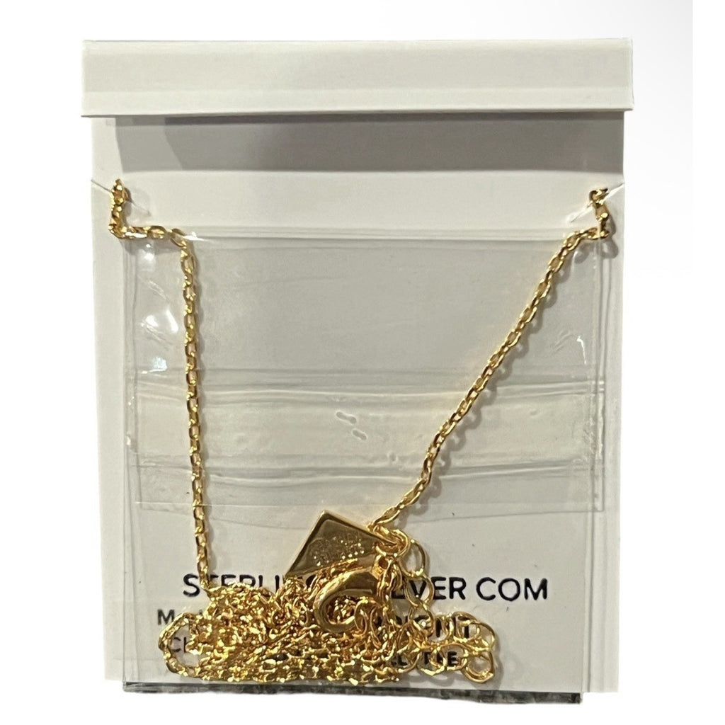 Sterling Forever gold-plated necklace features a celestial Moon And Stars Design